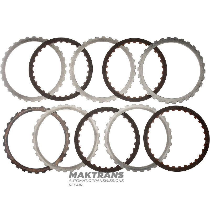 Satz Stahl- und Reibscheiben FORD Low / Rückwärtsbremse 6R60, 6R75, 6R80 - 4 Reibscheiben (Gesamtdicke des Satzes 20,45 mm)