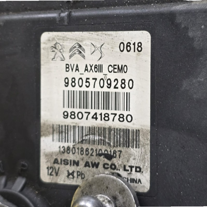 Automatikgetriebe (mit Drehmomentwandler 38A020) TF-71SC, AT6, 20GE13 — 9807418780, 9805925180, Citroen C3, TCM 9805709280
