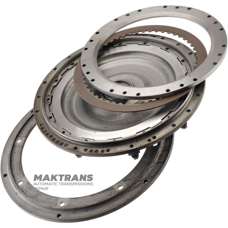 Vordere Abdeckung des Drehmomentwandlers (montiert) AISIN WARNER A581 – 8 Befestigungslöcher, Außendurchmesser des Pilotlochs 43,25 mm