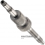 Welle mit Sonnenrädern P2 / P3 NISSAN RE6R01A / AISIN WARNER A466ND - Gesamtwellenlänge, Sonnenrad P2 38 Zähne (Außendurchmesser 61,35 mm), Sonnenrad P3 31 Zähne (Außendurchmesser 49,80 mm)