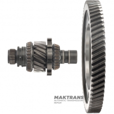 Das Hauptpaar des JATCO JF015E Differentials besteht aus einer Zwischenwelle mit 17 Zähnen (Außendurchmesser 60,55 mm) und 66 Zähnen (Außendurchmesser 206,85 mm).