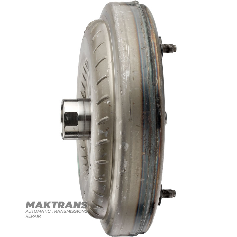 Drehmomentwandler (gebraucht, ungetestet) FORD 8F35 - grünes Rechteck auf dem Gehäuse, Kennzeichnung GFXZB, JM5P KA, Pilothöhe 27 mm (Außendurchmesser 20,90 mm)