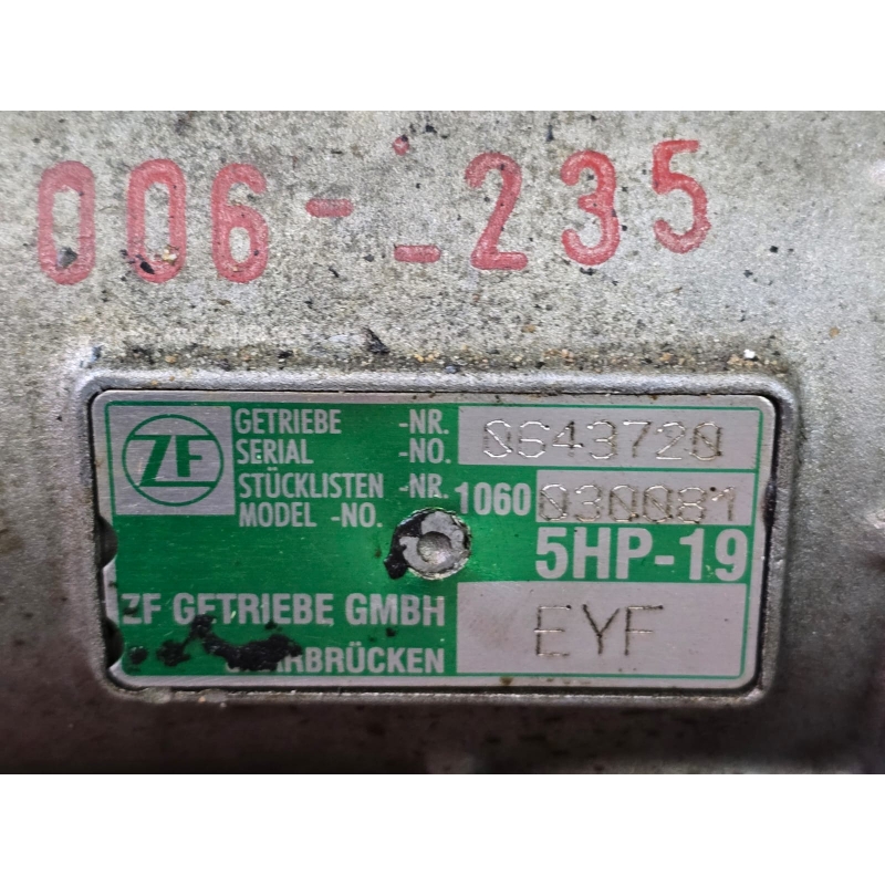Automatikgetriebe (mit Drehmomentwandler) ZF 5HP19FL, VAG 01V, 2WD (FWD) - Kennzeichnung EYF, 1060030081