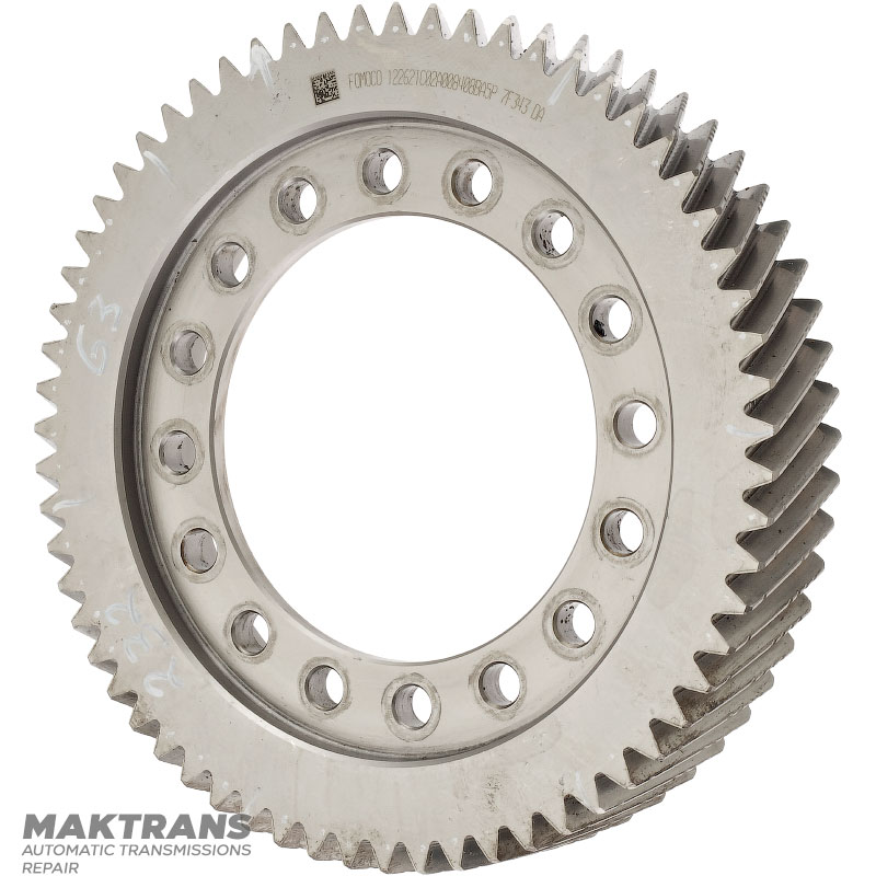 Schrägverzahntes Differentialgetriebe GM 6T70E, 6T75E / FORD 6F50, 6F55, 8F57 – 63 Zähne (Außendurchmesser 232,90 mm, 5 Kerben), BA5P-7F343-DA
