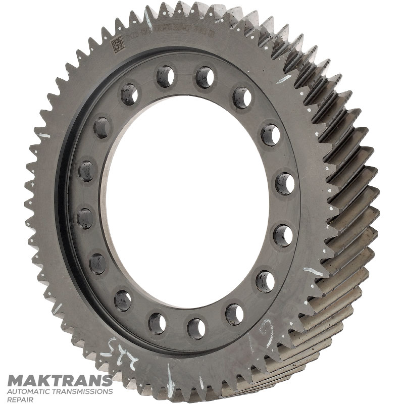 Schrägverzahntes Differentialgetriebe FORD 6F55, 8F57 – 61 Zähne (Außendurchmesser 225,80 mm, 4 Kerben), AA5P-7F343-CB