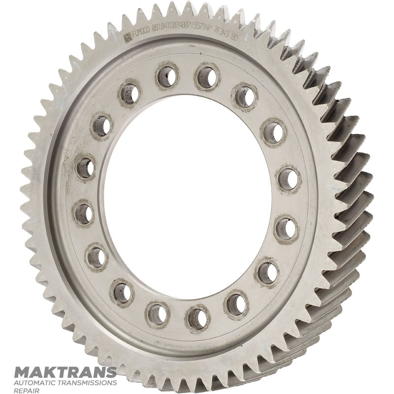 Schrägverzahntes Differentialgetriebe FORD 6F50, 6F55 – 62 Zähne (Außendurchmesser 229,50 mm, 2 Kerben), 7T4P-7F343-BD