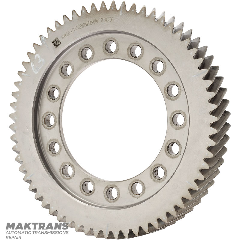 Schrägverzahntes Differentialgetriebe FORD 6F50, 6F55 – 63 Zähne (Außendurchmesser 232 mm, 4 Kerben), Breite 31,75 mm, BT4P-7F343-DA