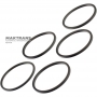Satz Teflon-Dichtungsringe (massiv) für FORD 8F57 – 5 Ringe im Set (45 x 40,75 x 2,40 mm), 7T4Z-7D019-A