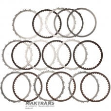 Satz Stahl- und Reibscheiben B1 Rückwärtsbremse RE5R05A 3166295X00 – 7 Reibscheiben (40 Zähne), Gesamtdicke des Satzes 31,60 mm, Dicke der Stahlscheibe 2 mm