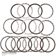 Satz Stahl- und Reibscheiben B1 Rückwärtsbremse RE5R05A 3166295X00 – 7 Reibscheiben (50 Zähne), Gesamtdicke des Satzes 32,20 mm, Dicke der Stahlscheibe 2 mm