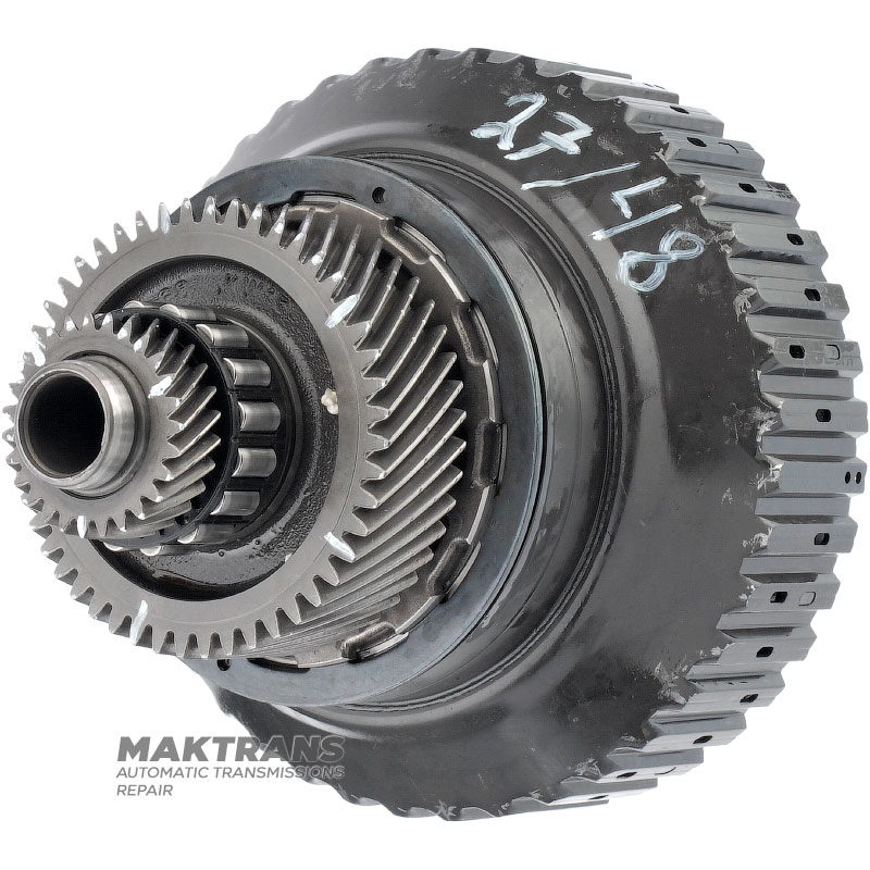 Generalüberholtes (fahrerprobtes) Planetengetriebe, Kupplung VAG CVT VL380 0AW - 27 Zähne (Außendurchmesser 42,45 mm, 1 Kerbe) / 48 Zähne (Außendurchmesser 89,15 mm, 3 Kerben), 7 Reibscheiben (Gesamtdicke des Satzes 31 mm)