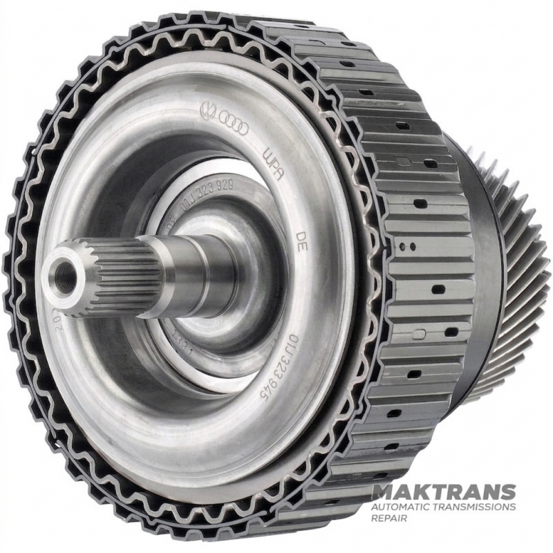 Generalüberholtes (fahrerprobtes) Planetengetriebe, Kupplung VAG CVT VL380 0AW - 27 Zähne (Außendurchmesser 42,45 mm, 1 Kerbe) / 48 Zähne (Außendurchmesser 89,15 mm, 3 Kerben), 7 Reibscheiben (Gesamtdicke des Satzes 31 mm)