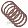 Satz Reibscheiben FORD 6F50, 6F55 / GM 6T70E, 6T75E – 6 Scheiben im Satz (121 x 1,6 x 24 Zähne), 24264339, DT4Z-7B164-A, 7T4Z-7B164-A