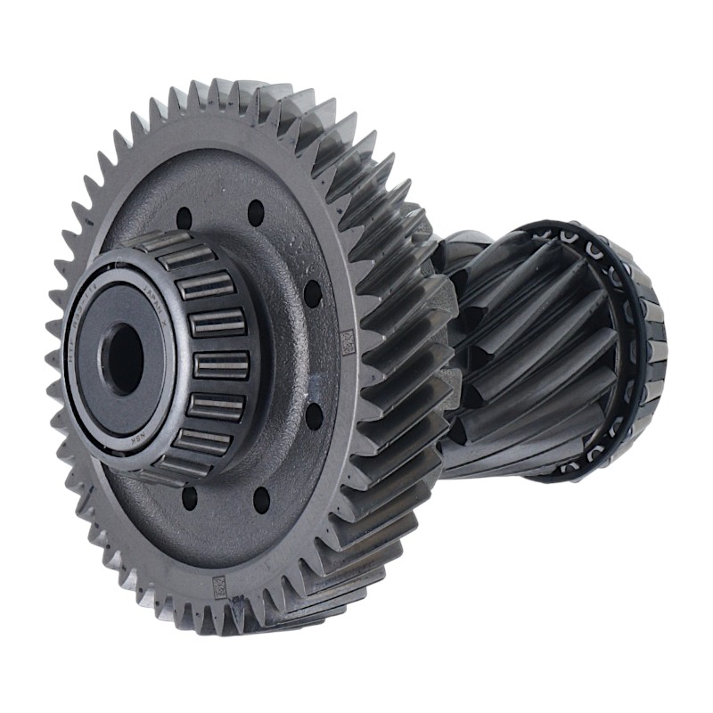 Zwischenwelle des Differentials A6GF1 (Gen2) — 49 Zähne (Außendurchmesser 123 mm, 1 Kerbe) / 17 Zähne (Außendurchmesser 60 mm, 3 Kerben), 4572026011, 4572226010 (Kunststoff-Lagerabscheider)