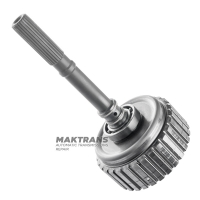 Abtriebswelle, Transferkupplungstrommel (ohne Scheiben) SUBARU CVT TR580 - 33123AA350, Gesamthöhe 265 mm, 24 Zähne (Außendurchmesser des verzahnten Teils 24,65 mm)