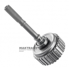 Abtriebswelle, Transferkupplungstrommel (ohne Scheiben) SUBARU CVT TR580 - 33123AA350, Gesamthöhe 265 mm, 24 Zähne (Außendurchmesser des verzahnten Teils 24,65 mm)