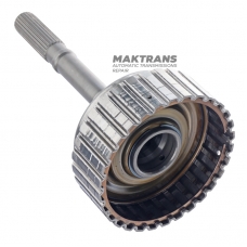Abtriebswelle, Transferkupplungstrommel (ohne Scheiben) SUBARU CVT TR580 - 33123AA350, Gesamthöhe 265 mm, 24 Zähne (Außendurchmesser des verzahnten Teils 24,65 mm)