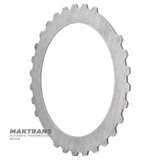 Stahlscheibe (restauriertes Chagrinleder) für mittlere Kupplung FORD E4OD, 4R100 – Dicke 2,85 mm, Innendurchmesser 157,45 mm, 26 Zähne