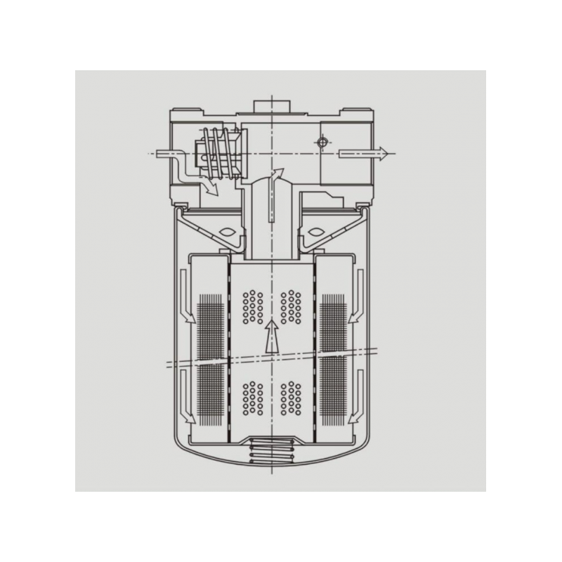 Automatikgetriebe-Hauptfilter (mit Überdruckventil und Filterverschmutzungsanzeige 25 µm)